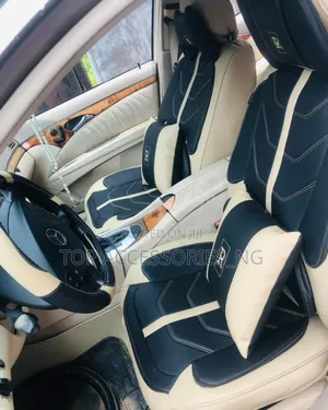 Cream and Car Black Seat Cover