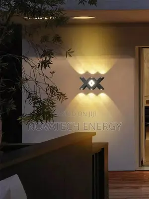Black Double X Outdoor Wall Bracket Light