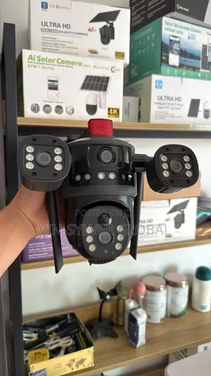 Tripple Lens Solar-Powered 4g Simcard CCTV Camera
