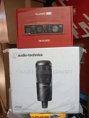 Audio Technica At2020 Studio Mic 2i2 Sound Card