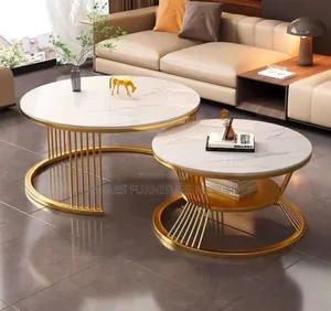 Luxury Golden 2 in 1 Center Table