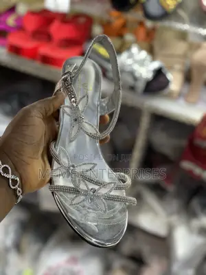 Silver Sandal Heels