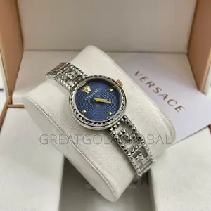 Luxury Versace Swiss Made Wristwatch Ladies Silver