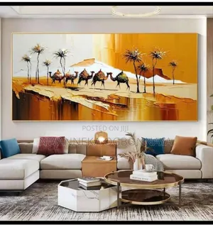 Abstract Camel Caravan Living Room