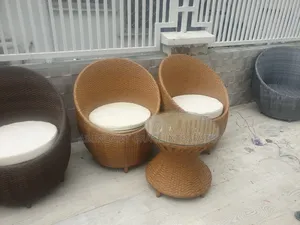 Double Seat Coconut Shape Outdoor Chairs.