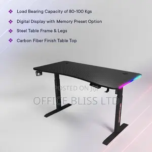Sit to Stand Desk With Side RGB Effect 1.4 Metre