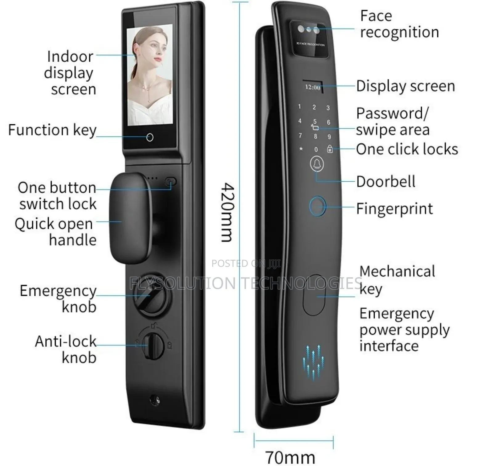 Electromechanical Biometric Smart Door Lock