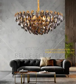 Modern Lustre Luxury Smokey Leaves Chandelier