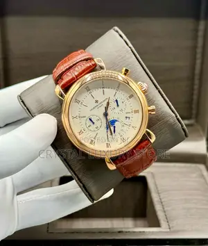 Vacheron Constantin Luxury Genuine Leather Wristwatch