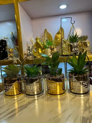 Pot Table Flowers Gold Ceramic Pot Decorations