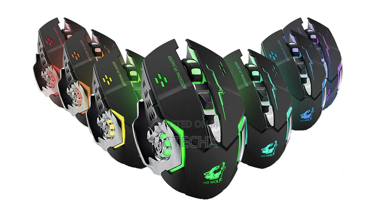 Wireless Gaming Mouse Led RGB Backlight USB Rechargeable
