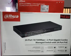 Dahua Managed Switch With 24-port Poe Dh-cs4226-24et-240