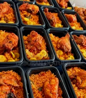 Jollof Rice Chicken and Plantain