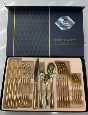 24pcs Quality Gold Cutlery Set