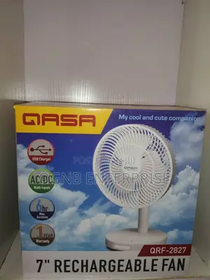 Qasa 7 Inches Rechargeable Fan