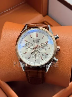 Tag Heuer Carrera Chronograph  Watch  Brown  Leather 