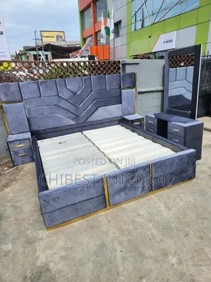 Quality 7by6 Bed With Cupboards and Dressing Mirror