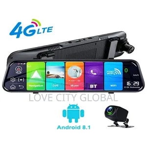 4g Android Os 10" 2ch Car Dvr Dual Lens Dashcam Bt Wifi Gps.