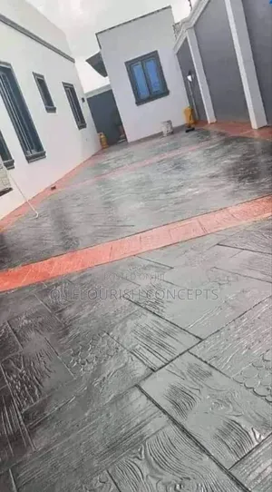 Finished Stamped Concrete Flooring