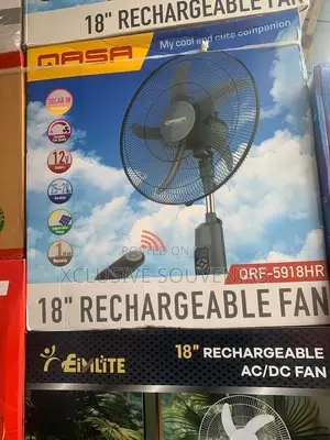 Qasa 18inches Rechargeable Fan QRF-5918hr (Supports Solar)