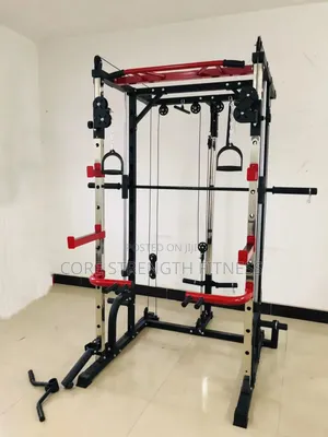 Commercial Squat Rack With Smith Machine Cable Crossover