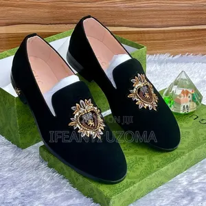 Exclusive Gucci Black Suede Luxury Shoe