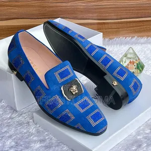 Exclusive Versace Blue Color Luxury Shoe