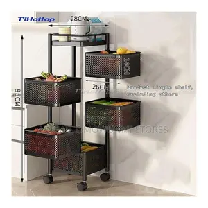 5 Layers Rotating Fruit Storage Basket