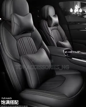 Moron and Black Pattern Leather Seat Cover