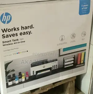 HP Smart Tank Wirless All in One 750 Printer