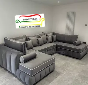 Modern Luxe Grey Velvet Sectional