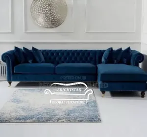 "Royal Sapphire Chesterfield Sectional