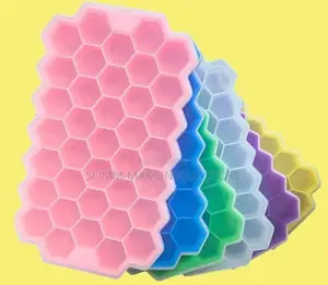 Silicone Ice-Cube Mould, With Lid, With 37 Holes