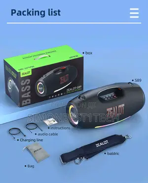 Zealot Speaker S89 With 250w and 48000mah .