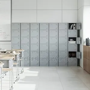 24-Compartment Steel Locker Cabinet With Padlock Keys
