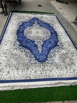 7 by 10 Mixed Blue Turkish Center Rug