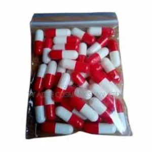 Empty Gelatin Capsules/Red White/Size 0/1,000 Pc's