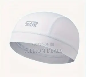 Light Weight Lux Wicking White Skull Cap
