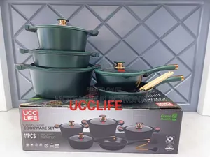 Ucc Life 11pcs Non Stick Granite Series Cookware W/Fry Pan