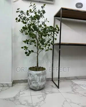 Artificial Eucalyptus Tree With Stroked Orion Pot 177cm