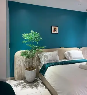 Artificial Green Nandina Tree in Grey Sandblast Bowl 162cm