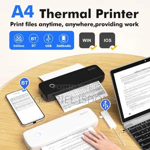 Portable Printer Inkless. Computer Support Two in One