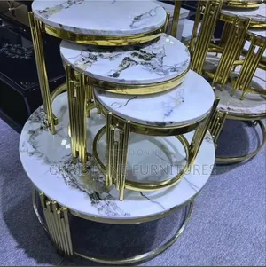 Center Table Set With Three Side Stool