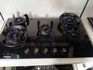 5 Burner Glass Flip Up