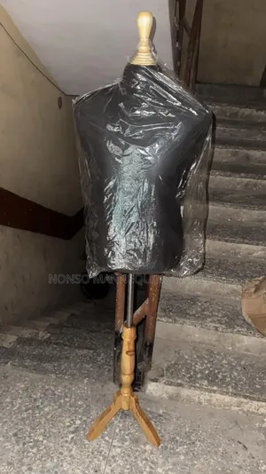 Male Body Form With Wooden Head And Wooden Tripod Stand