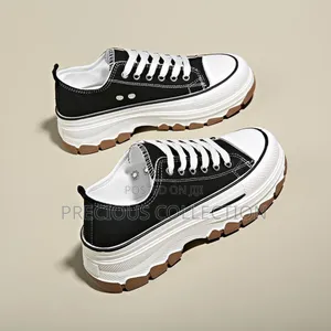 Ladies Classic Double Sole Lace Up Sneakers