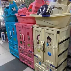 Baby Wardrobe and Drawer + Bath Set