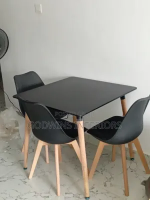 Luxury Dinning Square Table With 3 Foam Sitting Chairs