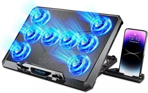 Computer Cooler For Laptop With 8 Silent Fans