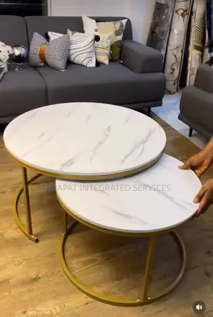 2in1 Wooden Centre Table With Metal Legs